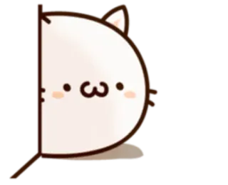 🐱 кот, наклейка, милый, подглядывать, каваий telegram sticker