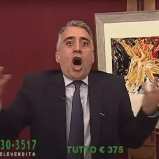 😱 TUTTO € 375 человек, мужчина, костюм, в шоке, удивлен telegram sticker