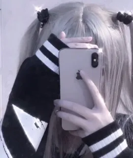 💗 dziewczyna, selfie, moda, portret, nastolatka, iPhone telegram sticker
