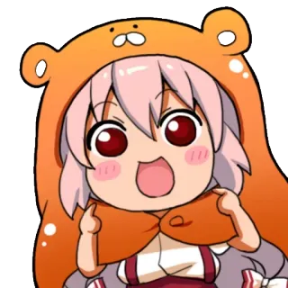 😃 Anime, Chibi, Carino, Kawaii, Orso, Felpa con cappuccio telegram sticker