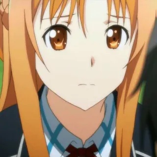 🍂 Asuna Yuuki Sword Art Online 애니메이션, 캐릭터, 여자, 갈색 머리, 소드 아트 온라인, 아스나 telegram sticker