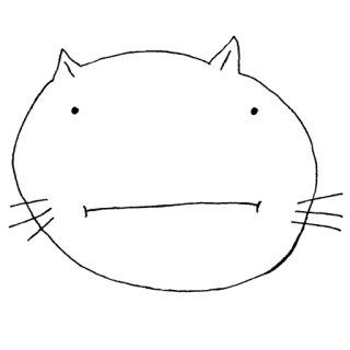 😐 Katze, Cartoon, Sticker, Tier, Illustration, Süß, Figur telegram sticker