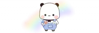 💞 แพนด้า, น่ารัก, การ์ตูน, รุ้ง, คาวาอิ, สติกเกอร์, ประกาย telegram sticker