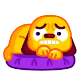 😨 cão, triste, cachorro, desenho animado, animal de estimação whatsapp sticker