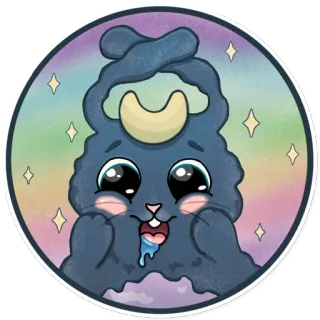 😍 น่ารัก, การ์ตูน, สติกเกอร์, คาวาอิ, สิ่งมีชีวิต, สัตว์ประหลาด whatsapp sticker