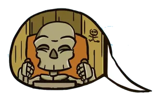 ☺️ squelette, bande dessinée, dessin animé, humour, os whatsapp sticker