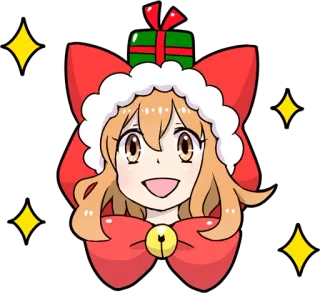 🤩 Anime, Natal, Imut, Kawaii, Hadiah telegram sticker