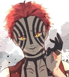 🕉 Akaza Demon Slayer Anime, Démon, Akaza, Demon Slayer, Lune Supérieure, Personnage d'anime, Fan art whatsapp sticker