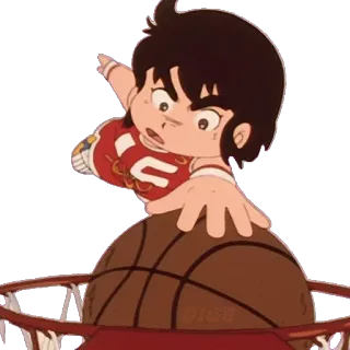 🏀 anime, basketball, sports, cartoon, sticker, character, ball telegram sticker