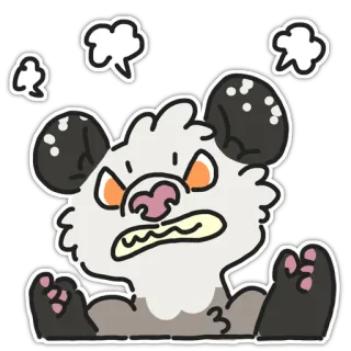 😠 злой, медведь, мультфильм, стикер, расстроенный whatsapp sticker