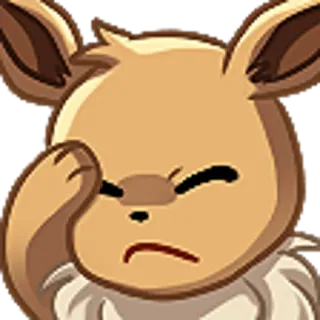 🤦‍♂️ Eevee Eevee, Pokemon, Facepalm, Cansado, Decepcionado, Anime telegram sticker