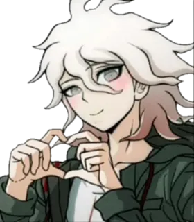 ❤️ Nagito Komaeda Danganronpa anime, sticker, video game, character, danganronpa, nagito komaeda telegram sticker