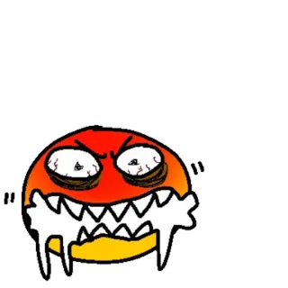 😡 bravo, emoji, raiva, desenho, expressão, emoção telegram sticker