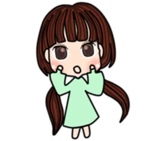 🙀 Chibi, Fofo, Kawaii, Menina, Anime telegram sticker