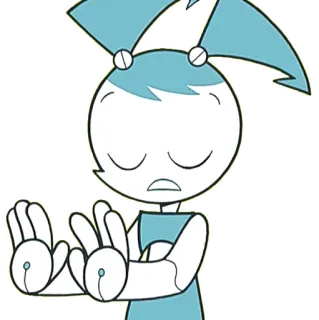 😕 Jenny Wakeman My Life as a Teenage Robot dessin animé, robot, Jenny Wakeman, Ma vie de robot adolescente, Nickelodeon telegram sticker