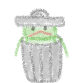 🗑 lixeira, lixo, resíduos, reciclagem, desenho animado, desenho telegram sticker