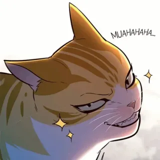 🥜 MUAHAHAHA... cat, evil, plotting, funny, sticker, animal telegram sticker