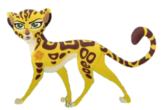 😒 Fuli The Lion Guard guépard, animal, personnage, dessin animé, la garde du roi lion, fuli telegram sticker