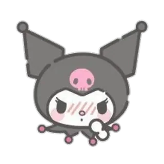 💗 Kuromi 쿠로미, 산리오, 애니메이션, 귀여운, 만화, 카와이, 캐릭터 telegram sticker