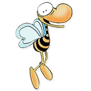 😇 abelha, desenho animado, animal, inseto, engraçado, adesivo telegram sticker