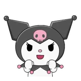 😊 Kuromi Kuromi, Sanrio, lindo, personaje, calavera, anime, dibujos animados telegram sticker