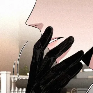 🌹 ręka, palce, rękawiczki, usta, manhwa, gest telegram sticker