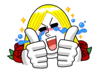 🌝 Kartun, Emosi, Kegembiraan, Semangat, Jempol telegram sticker