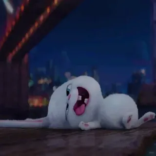 😢 Snowball The Secret Life of Pets conejo, conejito, dibujos animados, animal telegram sticker