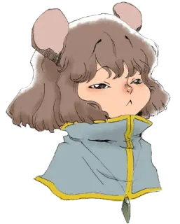 🥴 anime, kartun, tikus, karakter telegram sticker