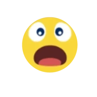 😨 эмодзи, в шоке, удивлен, желтый, лицо, выражение telegram sticker