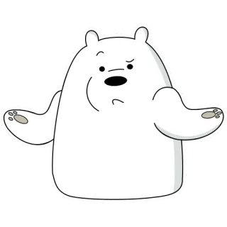 🧐 Ice Bear We Bare Bears Dibujos animados, Oso, Oso polar, We Bare Bears, Oso blanco, Animado telegram sticker