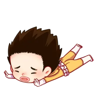 😭 fatigué, épuisé, allongé, dessin animé, animé, frustré, triste whatsapp sticker