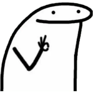 😀 확인, 제스처, 흰색, 간단한, 만화, 막대기 인간 whatsapp sticker