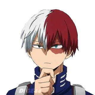 🤔 Shoto Todoroki My Hero Academia Anime, My Hero Academia, Shoto Todoroki, Held, Spezialität telegram sticker