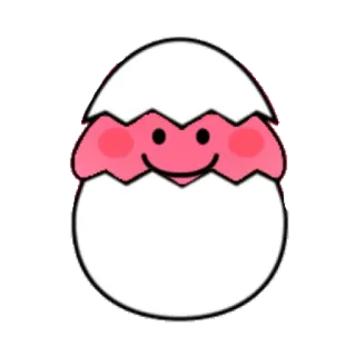 😗 계란, 부화, 만화, 귀여운, 카와이 telegram sticker