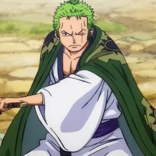 🍾 Zoro One Piece Аниме, Меч, Пират, Боец, Ророноа Зоро telegram sticker