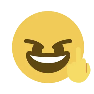 😠 emoji, middle finger, rude, offensive, gesture telegram sticker