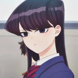 ❓ Komi Shouko Komi Can't Communicate 애니메이션, 만화, 여고생, 코미 양은 커뮤증입니다, 코미 쇼코 telegram sticker