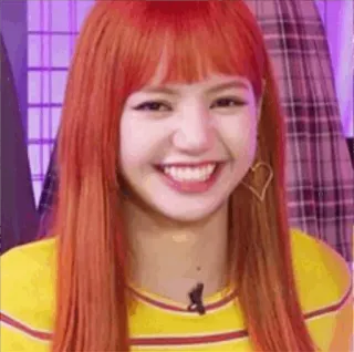 🍊 Lisa kpop, zangeres, vrouw, idol, artiest, glimlach, lisa manoban telegram sticker