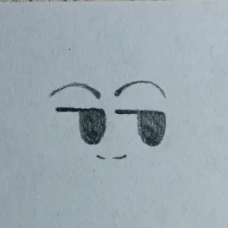 😏 ojos, simple, dibujos animados, presumido telegram sticker