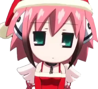 👀 Anime, Noël, Mignon, Kawaii, Chibi, Personnage telegram sticker
