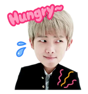 😋 Hungry~ affamato, cibo, espressione, carino, cartone animato, meme telegram sticker