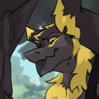 😮 antropomorfo, Furry, creatura, cartoni animati, animale, lupo whatsapp sticker
