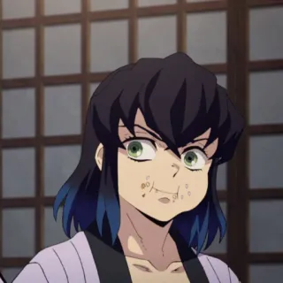 🌑 Inosuke Hashibira Demon Slayer Anime, Manga, Demon Slayer, Inosuke telegram sticker