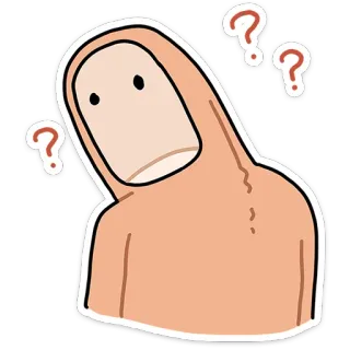 ⭐ Frage, verwirrt, denken, unsicher, Zweifel, neugierig telegram sticker