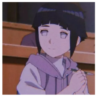 😀 Hinata Hyuga Naruto anime, naruto, hinata hyuga, character, drawing, school, pencil telegram sticker