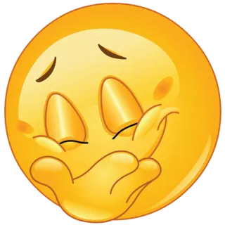 😅 emoji, kiss, yellow, face telegram sticker