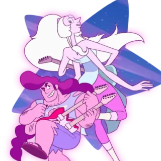🤘 Steven Universe kartun, musik, gitar, karakter whatsapp sticker