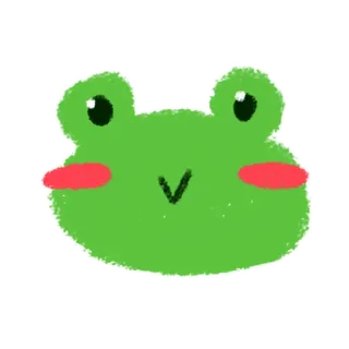 ☺️ rana, carino, animale, adesivo, verde, cartone animato whatsapp sticker