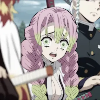 🕊 Mitsuri Kanroji Demon Slayer Anime, Demon Slayer, Mitsuri Kanroji, Rambut Pink, Karakter whatsapp sticker